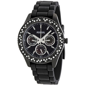 Watch strap Fossil ES2896 Silicone Black 18mm
